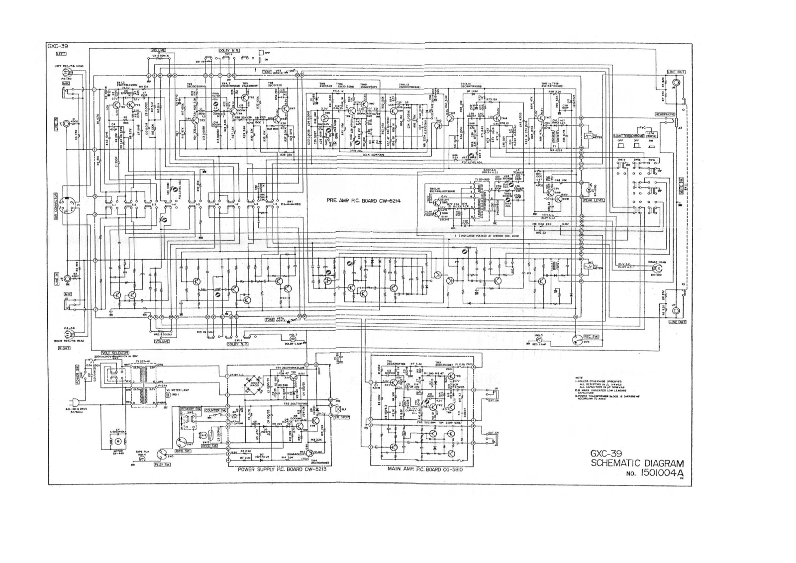 Akai GXC-39 Schematic