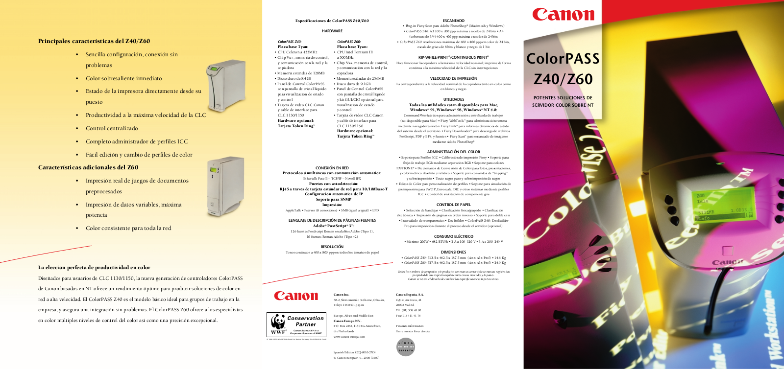 Canon COLORPASS Z60, COLORPASS Z40 BROCHURE
