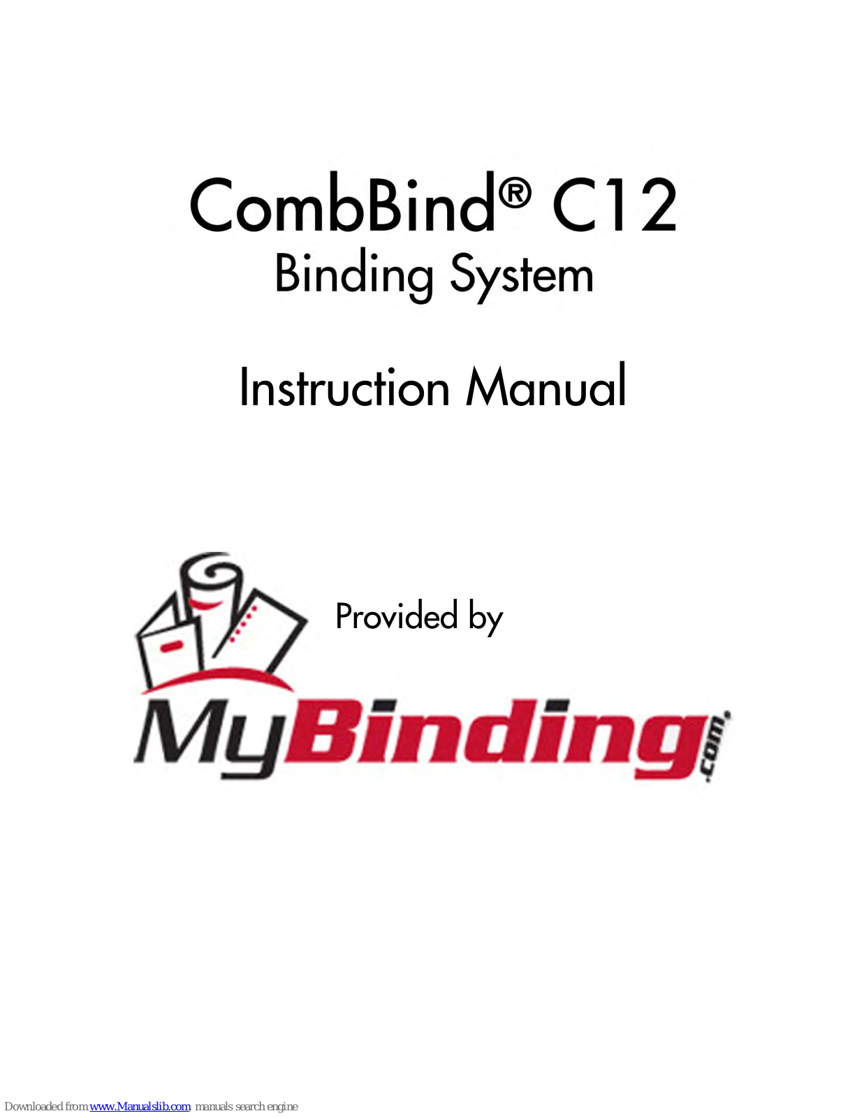 GBC CombBind C12 Instruction Manual