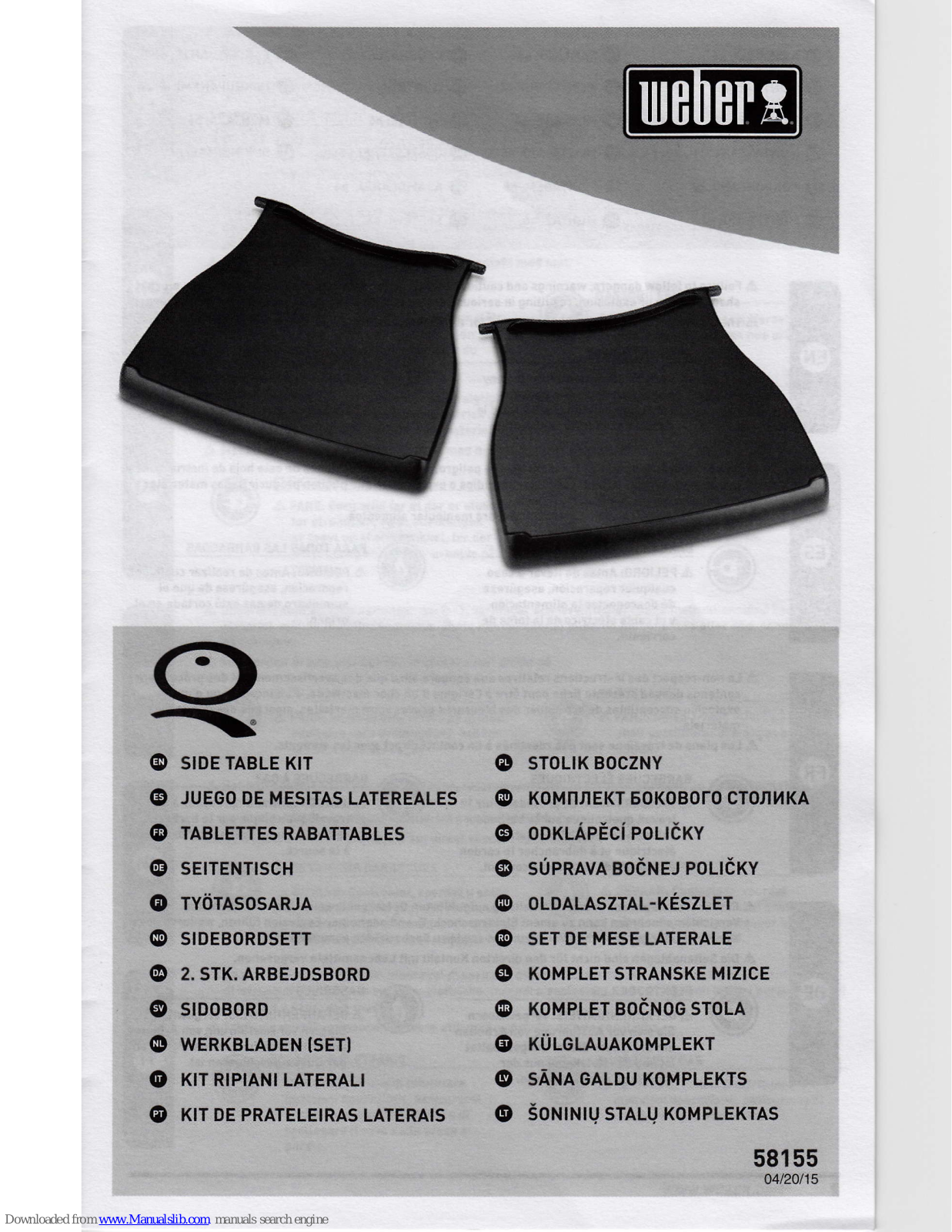 Weber Side Table Kit Assembly - ManualMachine.com