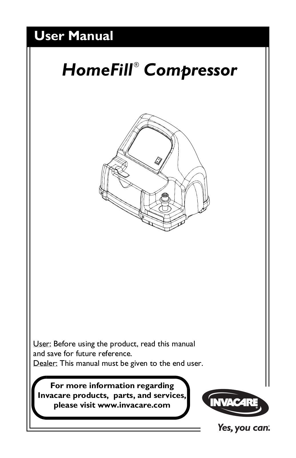 Invacare Compressor User Manual