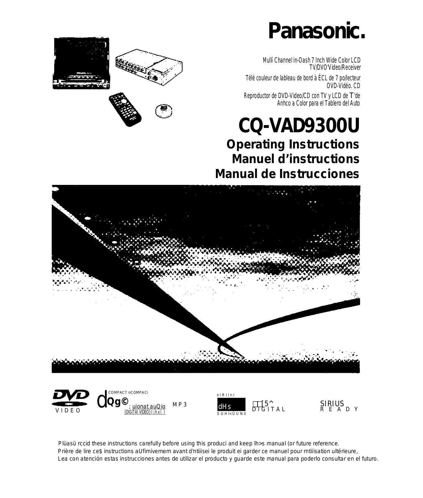 Panasonic CQ VAD9300U User Manual