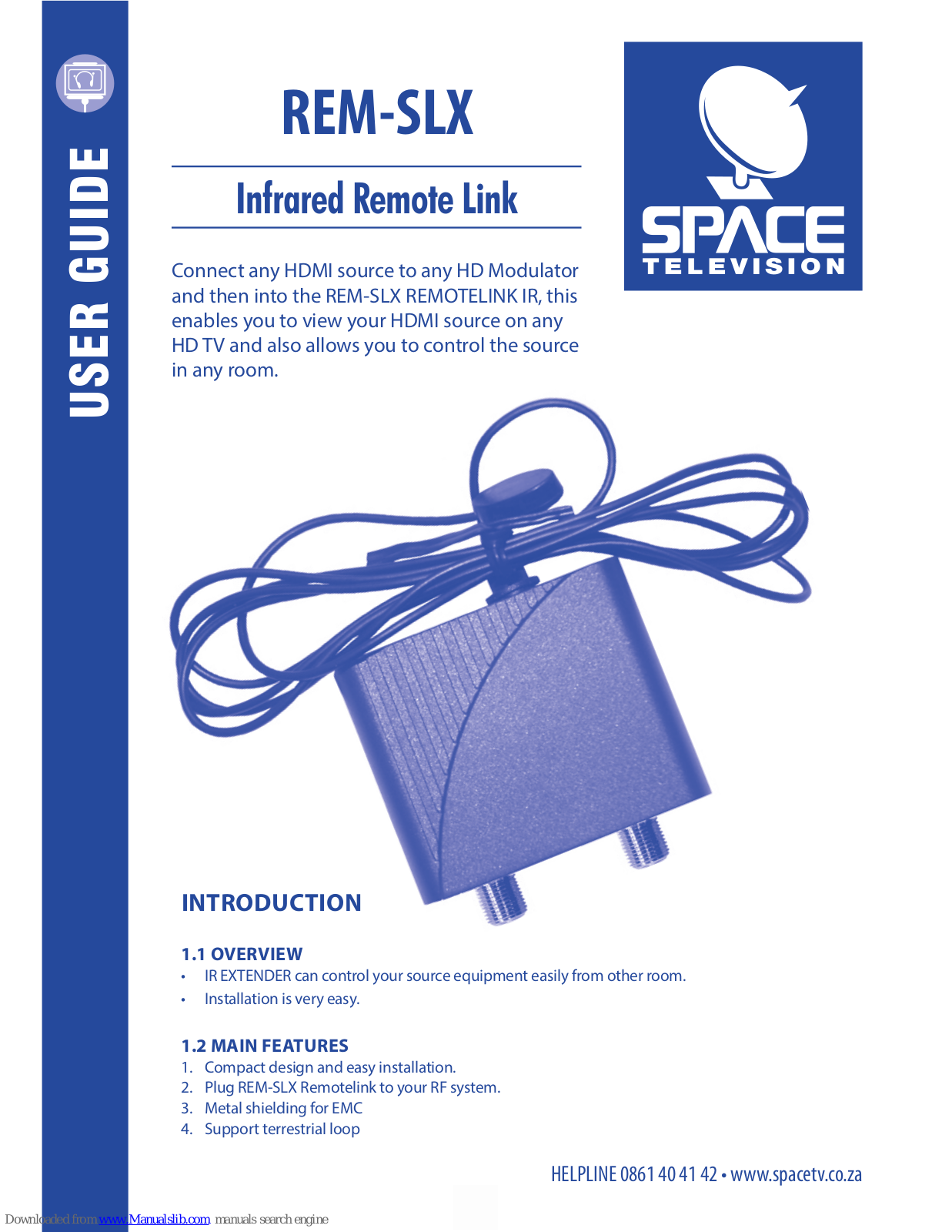 Space Television REM-SLX User Manual