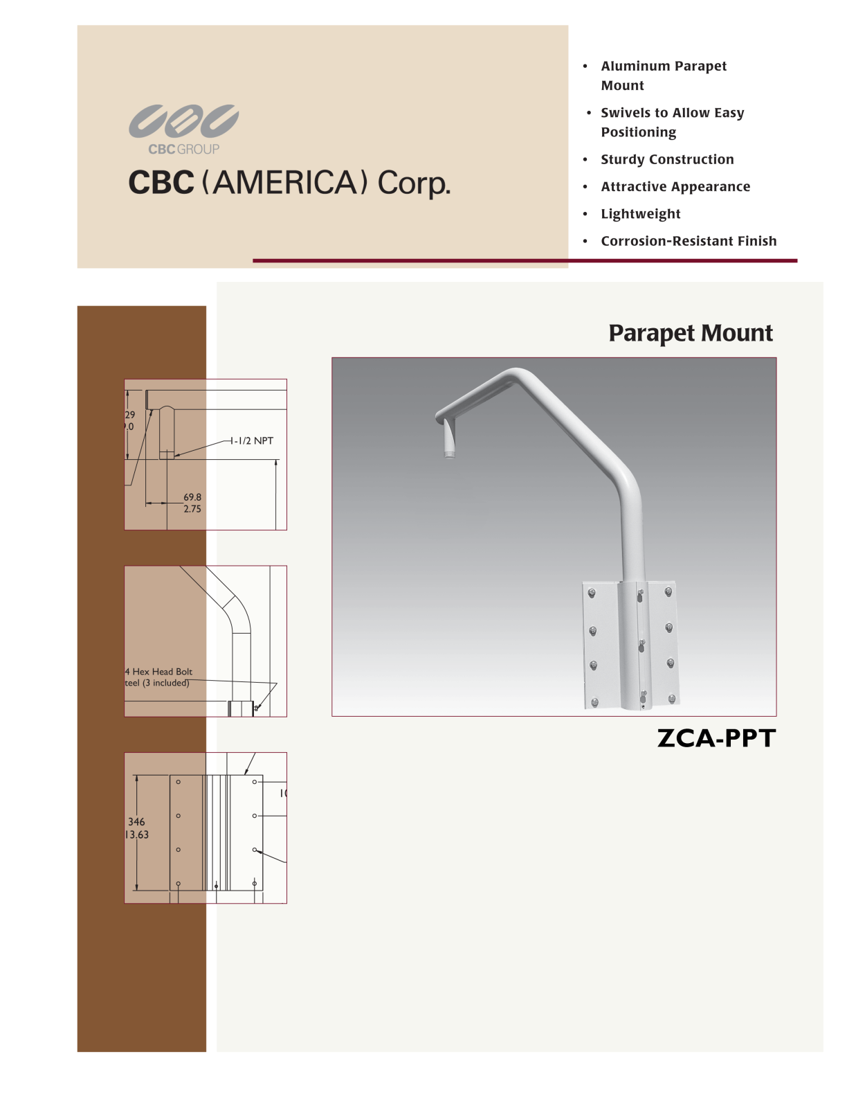 Ganz ZCA-PPT Specsheet