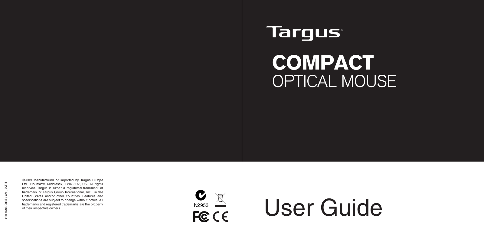 TARGUS AMU75EU User Manual