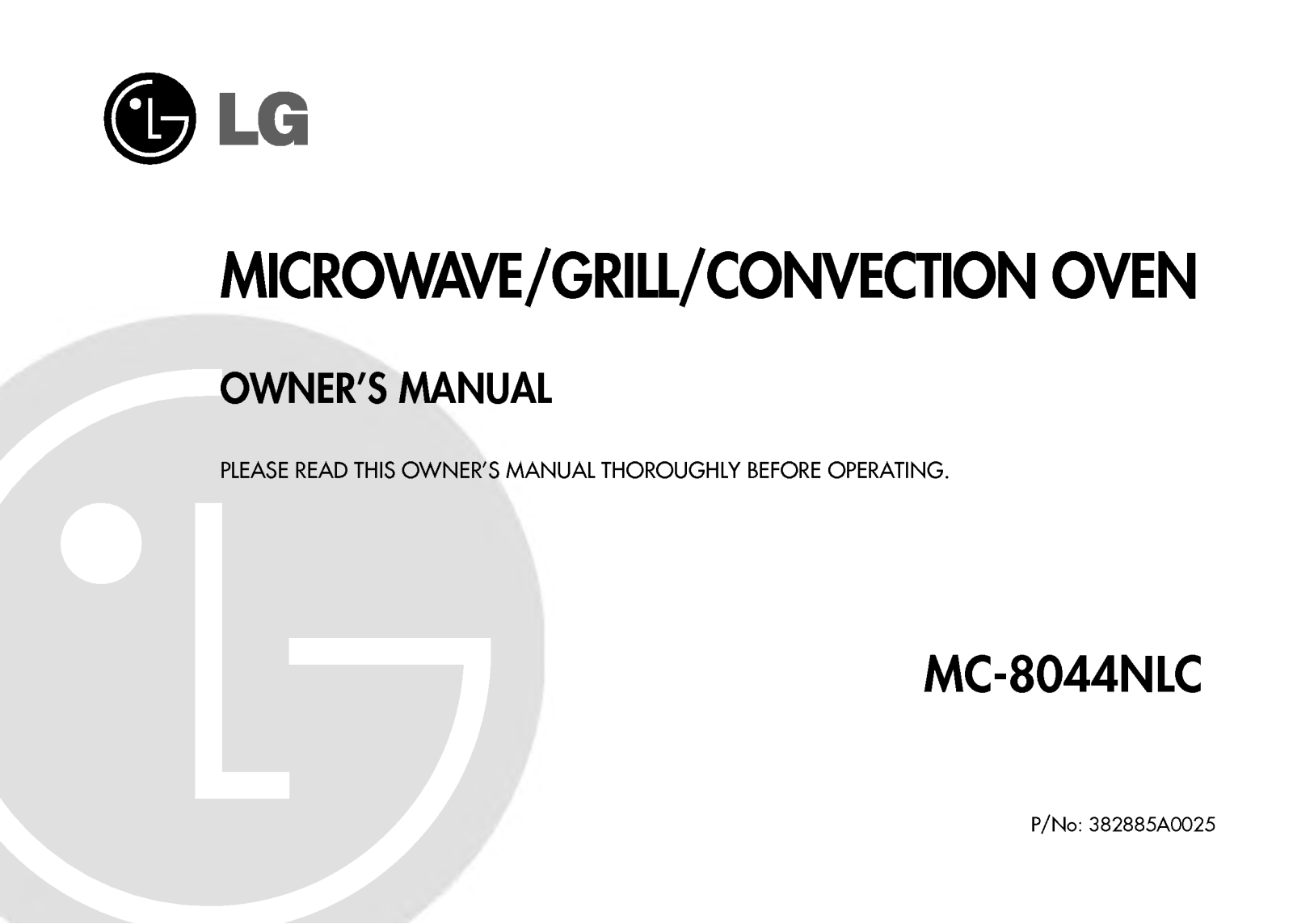 LG MC-8044NLC User Manual