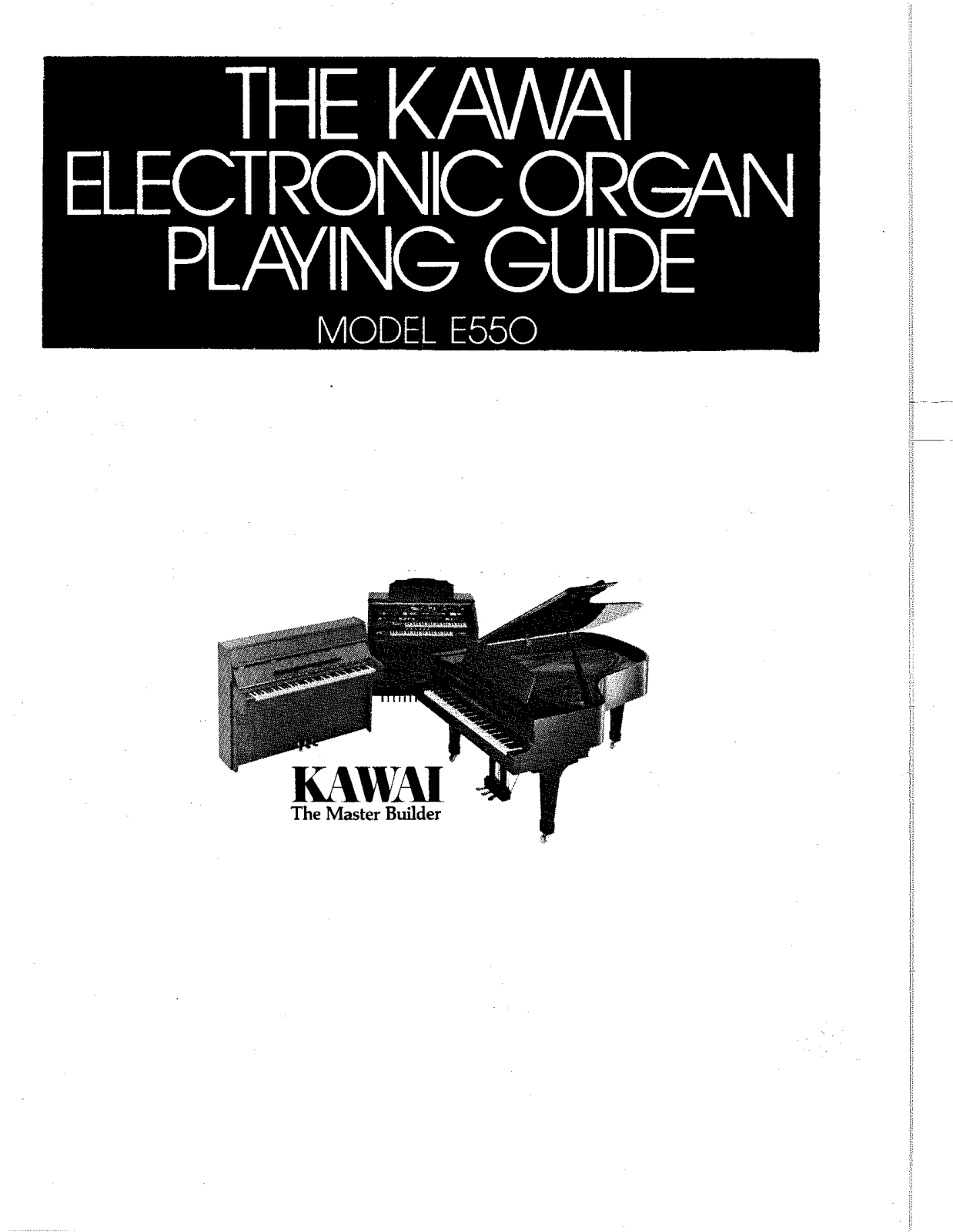 KAWAI E550 User Guide