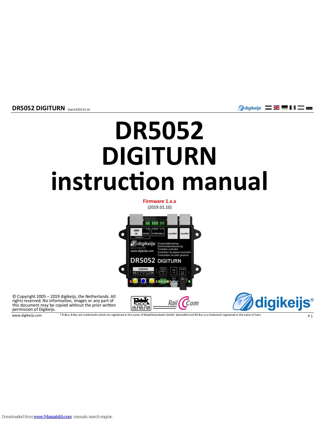 Digikeijs DR5052 DIGITURN Instruction Manual