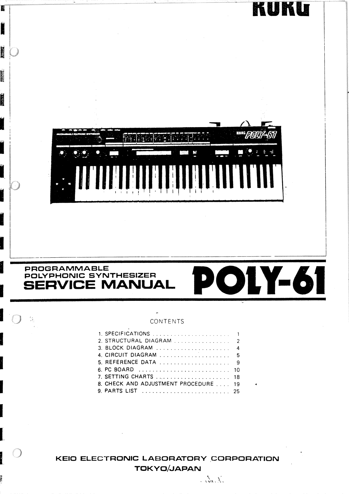 Korg Poly-61 User Manual