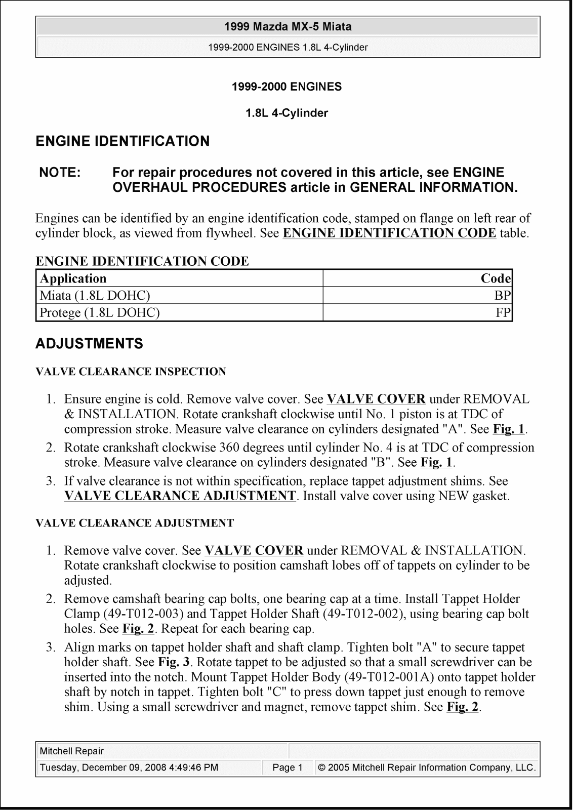 Mazda MX-5 Miata 1999 2000 User Manual