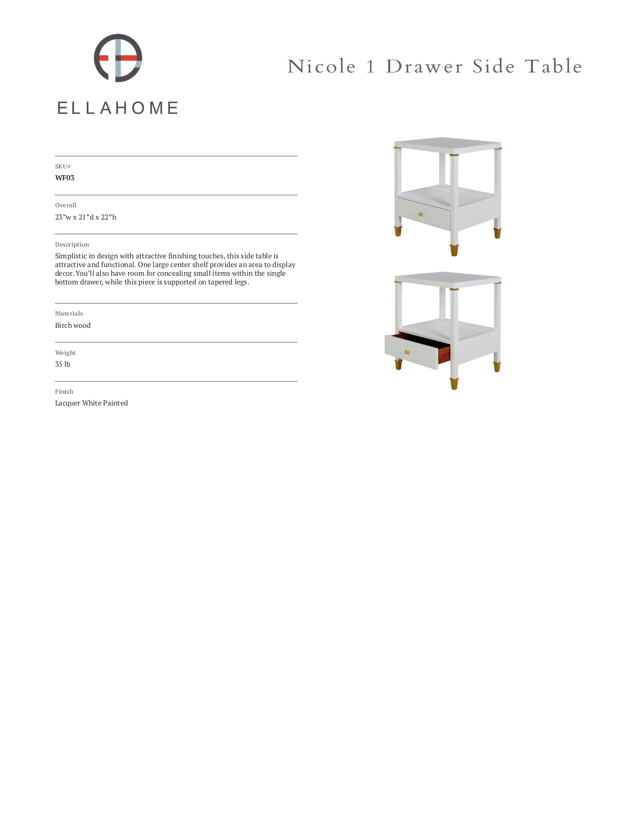 ellahome FRQP1466 Specifications - ManualMachine.com
