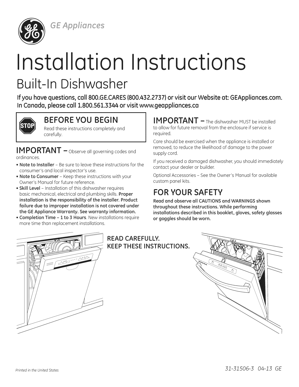 GE ADT521PGF0BS, ADT521PGF0WS, ADT521PGF2BS, ADT521PGF2WS, ADT521PGF4BS Installation Guide - ManualMachine.com