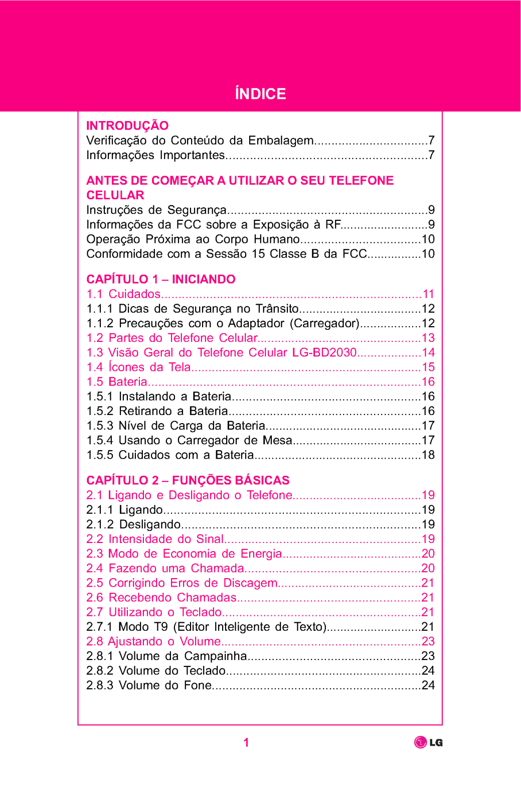 Lg BD2030 User Manual