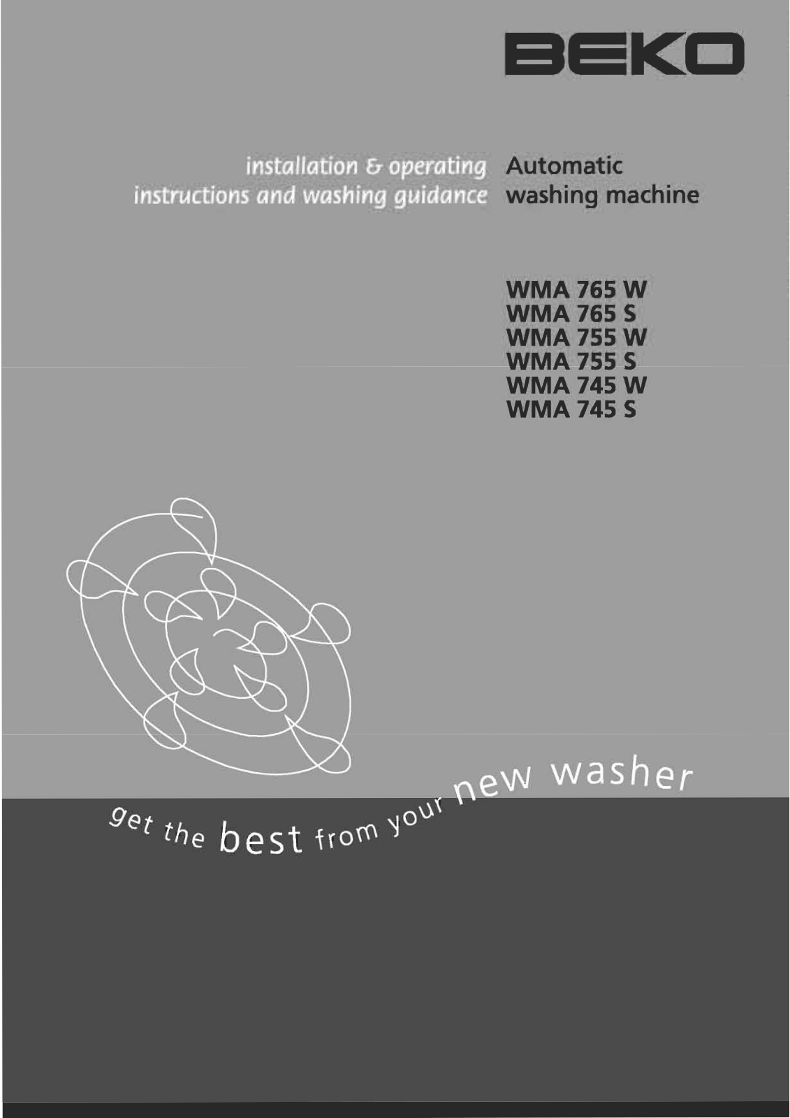 Beko WMA745W User Manual