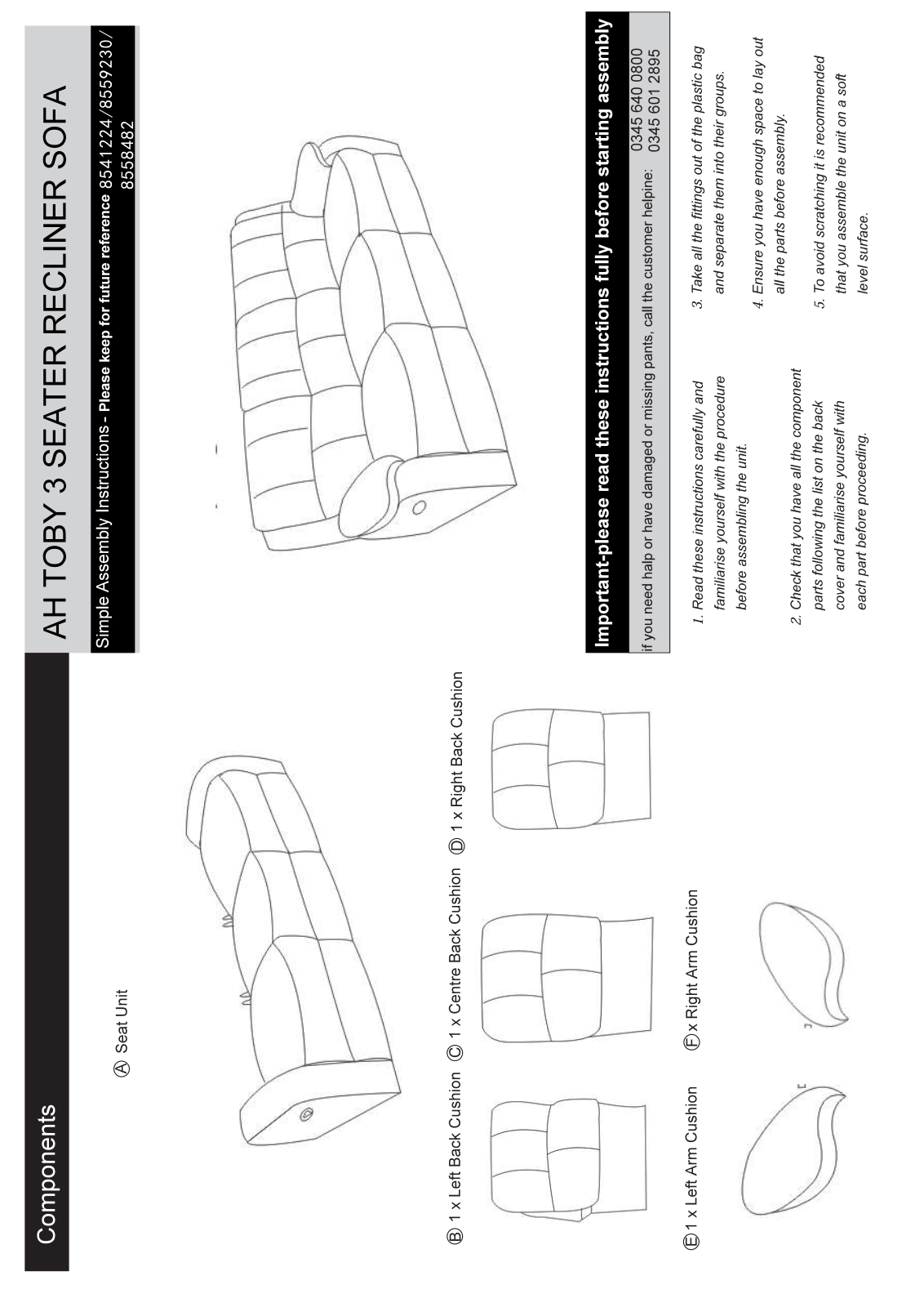 Argos 8541224, 8559230, 8558482 User guide - ManualMachine.com