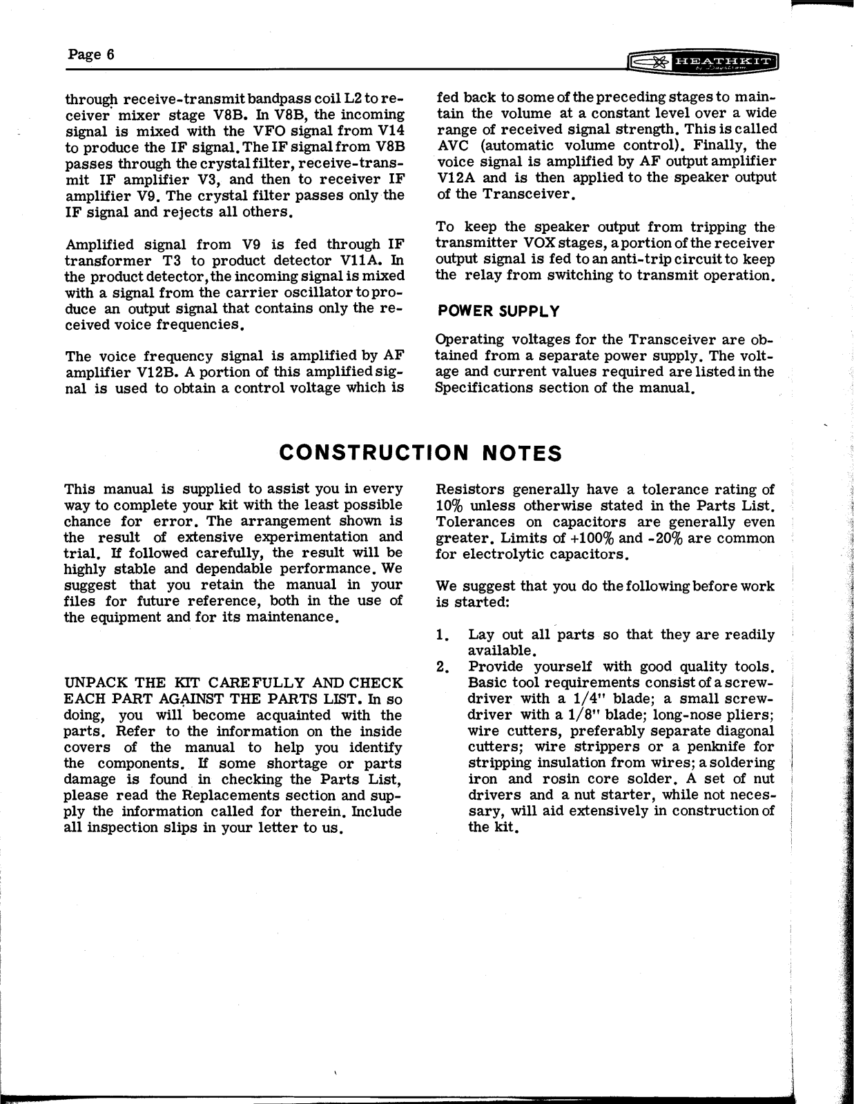 HEATHKIT HW-12a User Manual (PAGE 06)