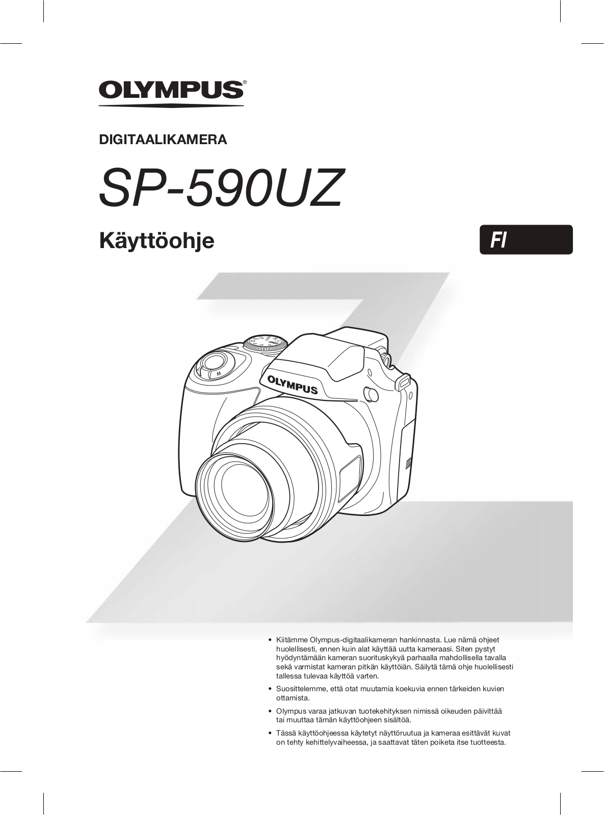 OLYMPUS SP-590UZ User Manual