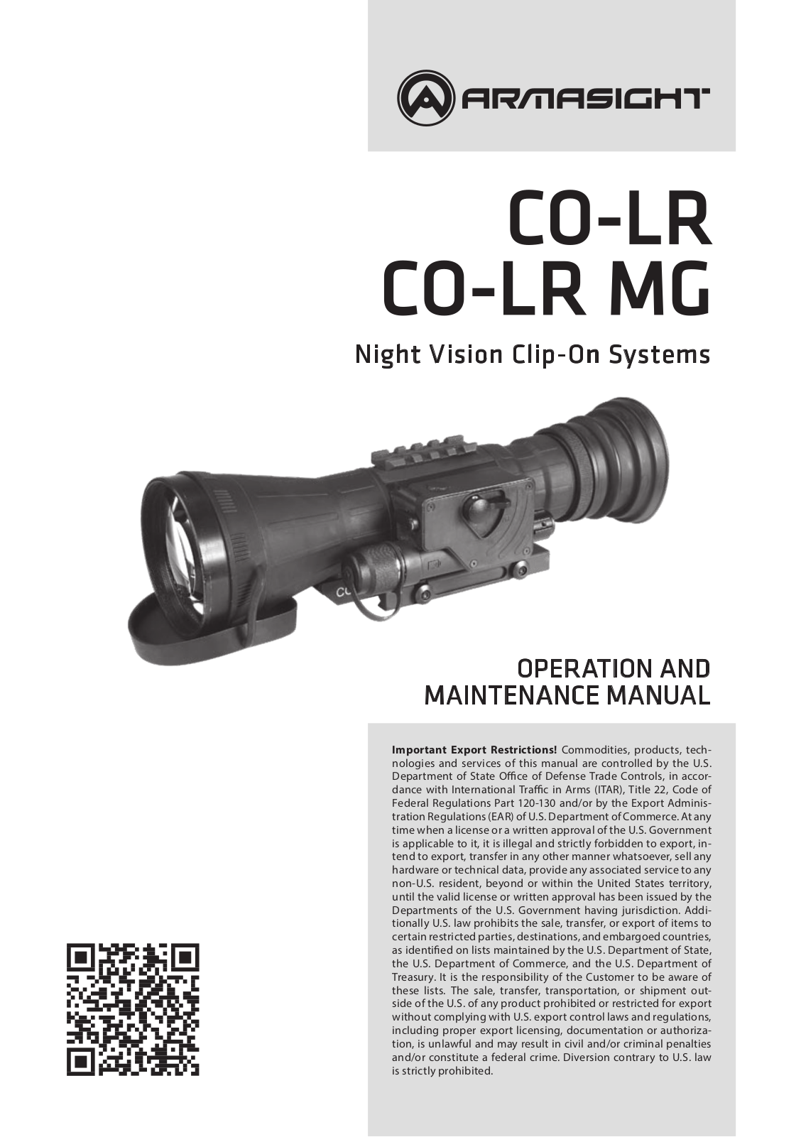 Armasight NSCCOLR00139DB1 User Manual