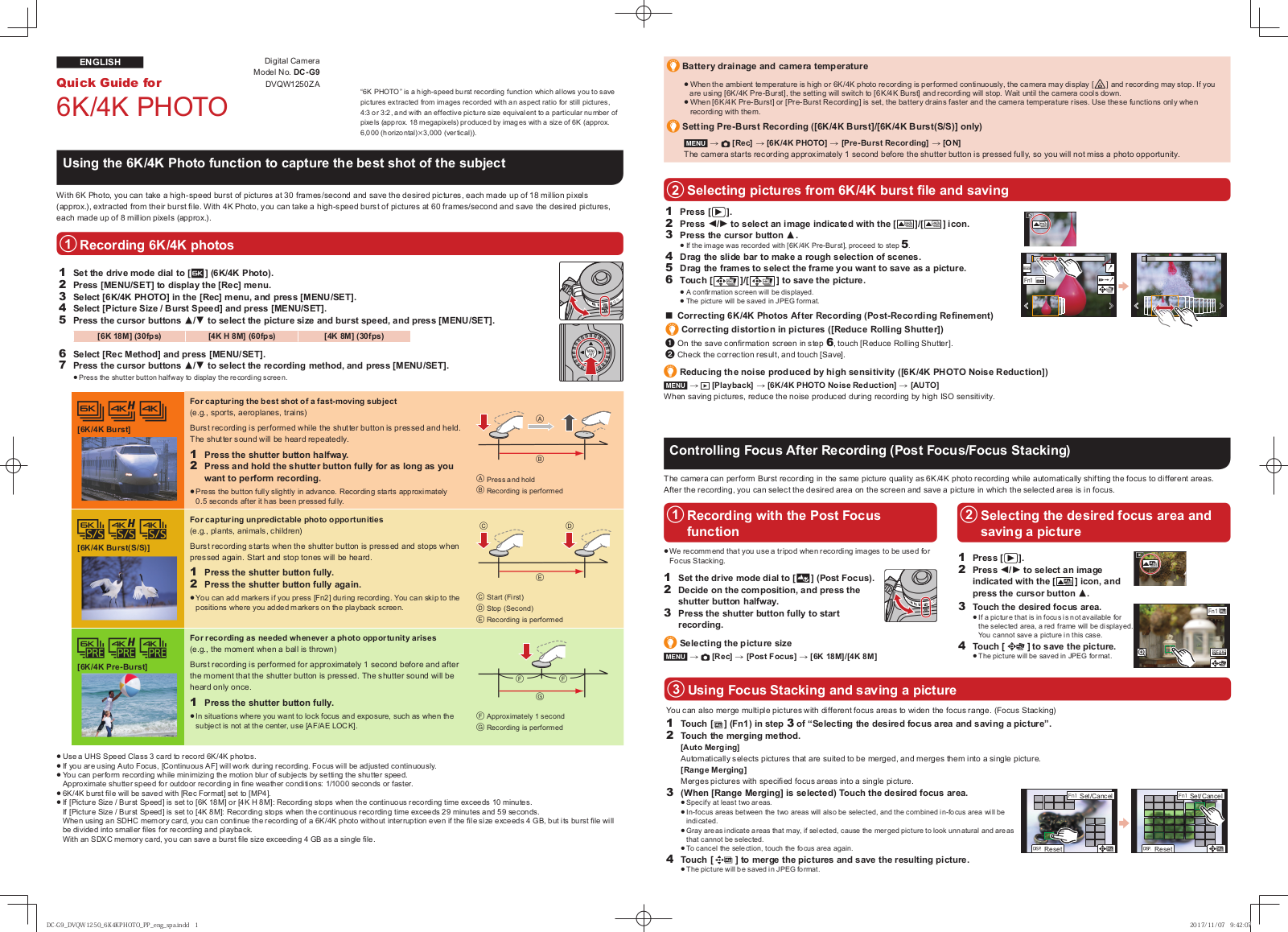 Panasonic dc-g94k Operation Manual