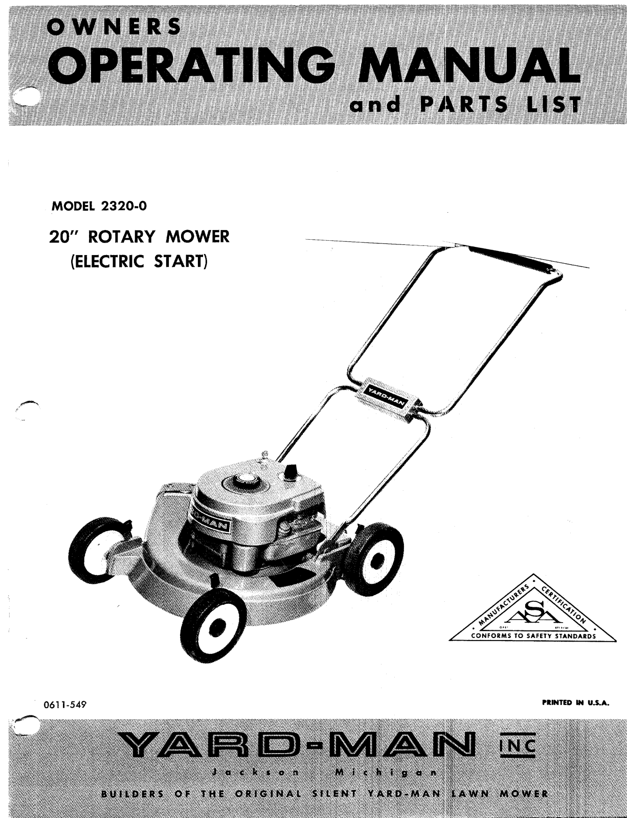 Yard-Man 2320-0 User Manual