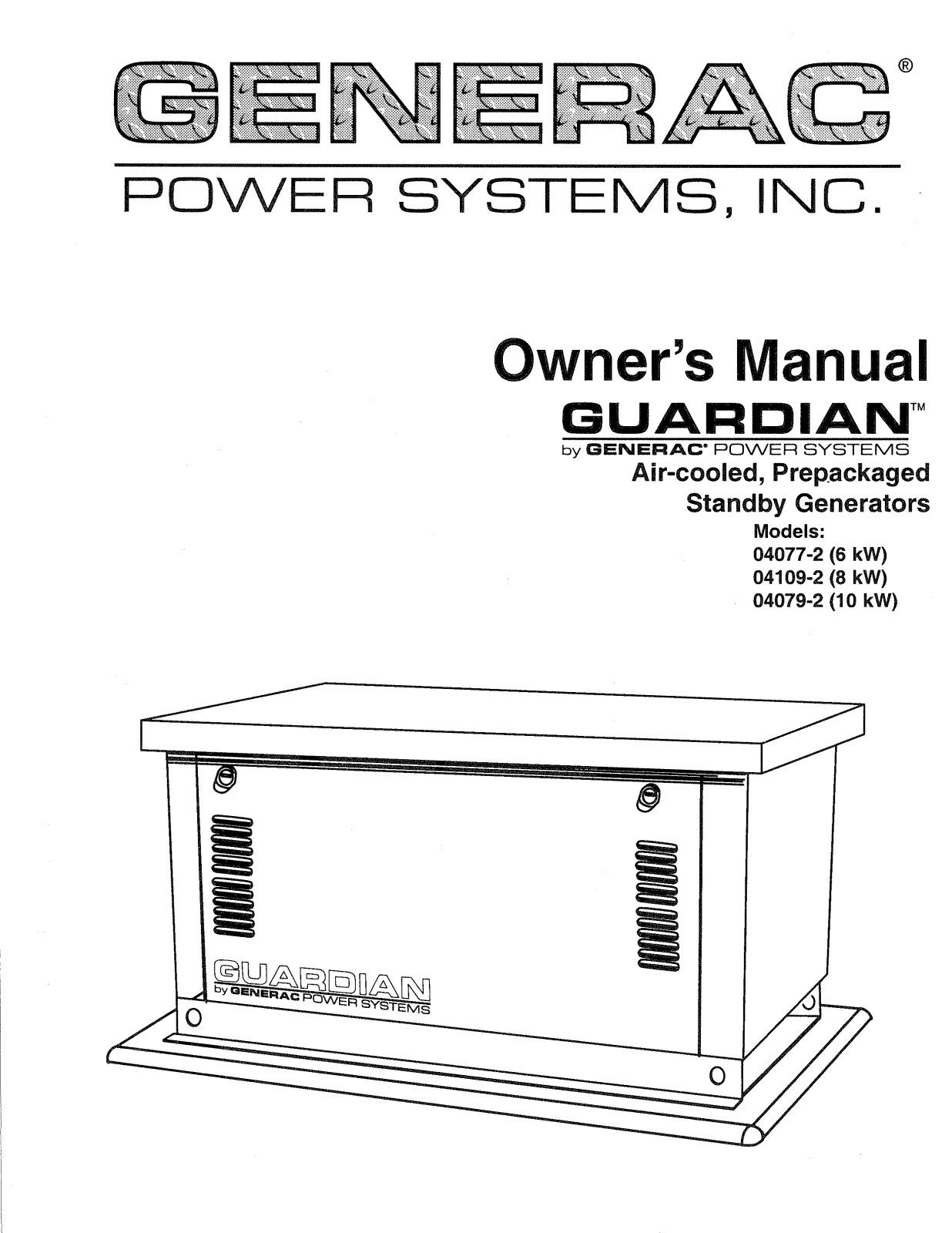 Generac 04079-2, 04109-2 User Manual