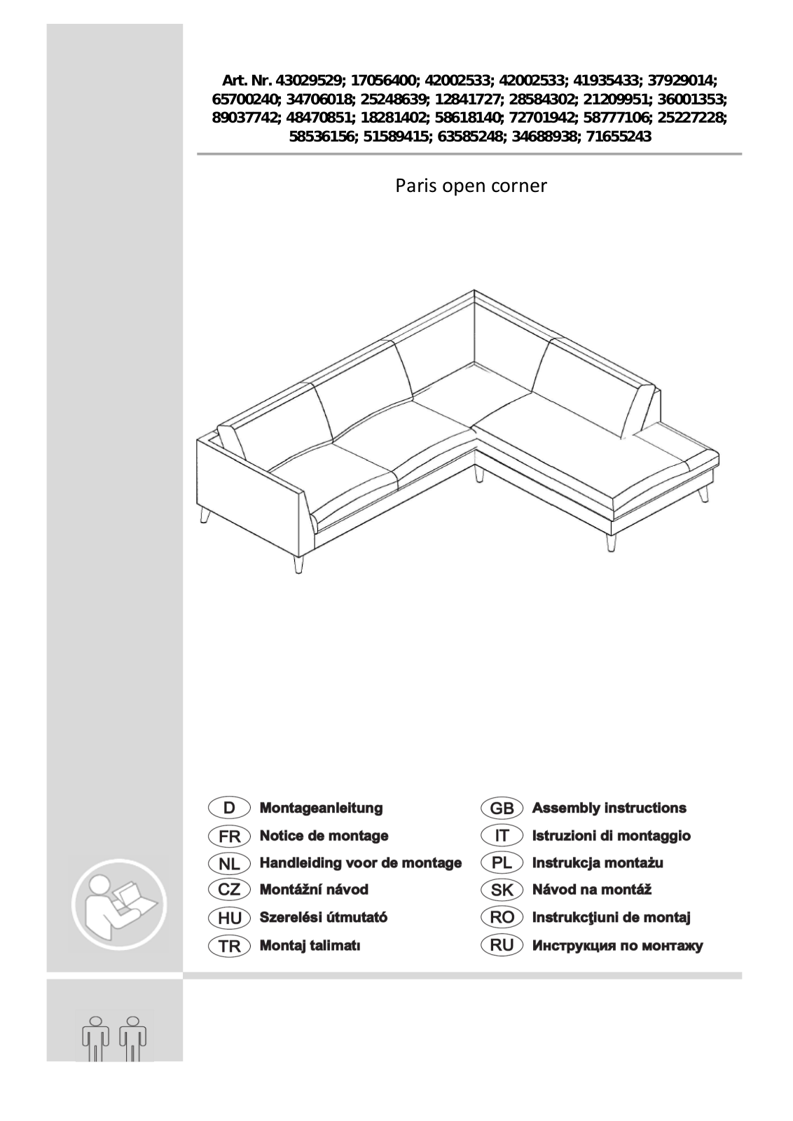 Home affaire Marseille Assembly instructions