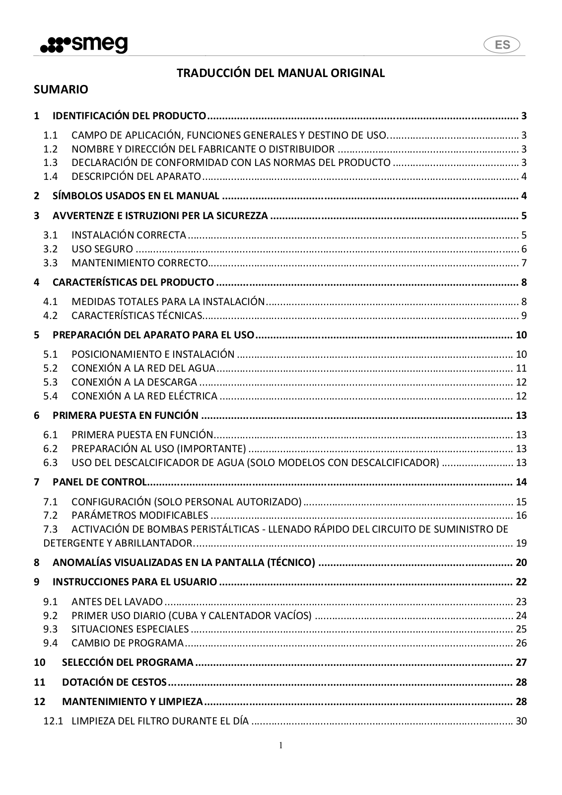 Smeg UG415DSH User manual