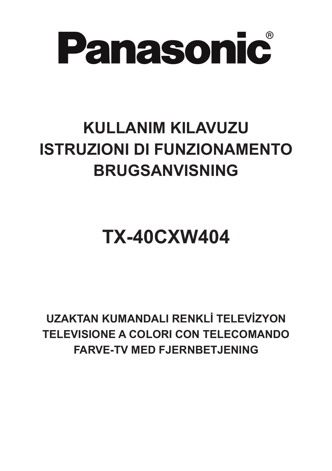 Panasonic TX-40CXW404 User Manual