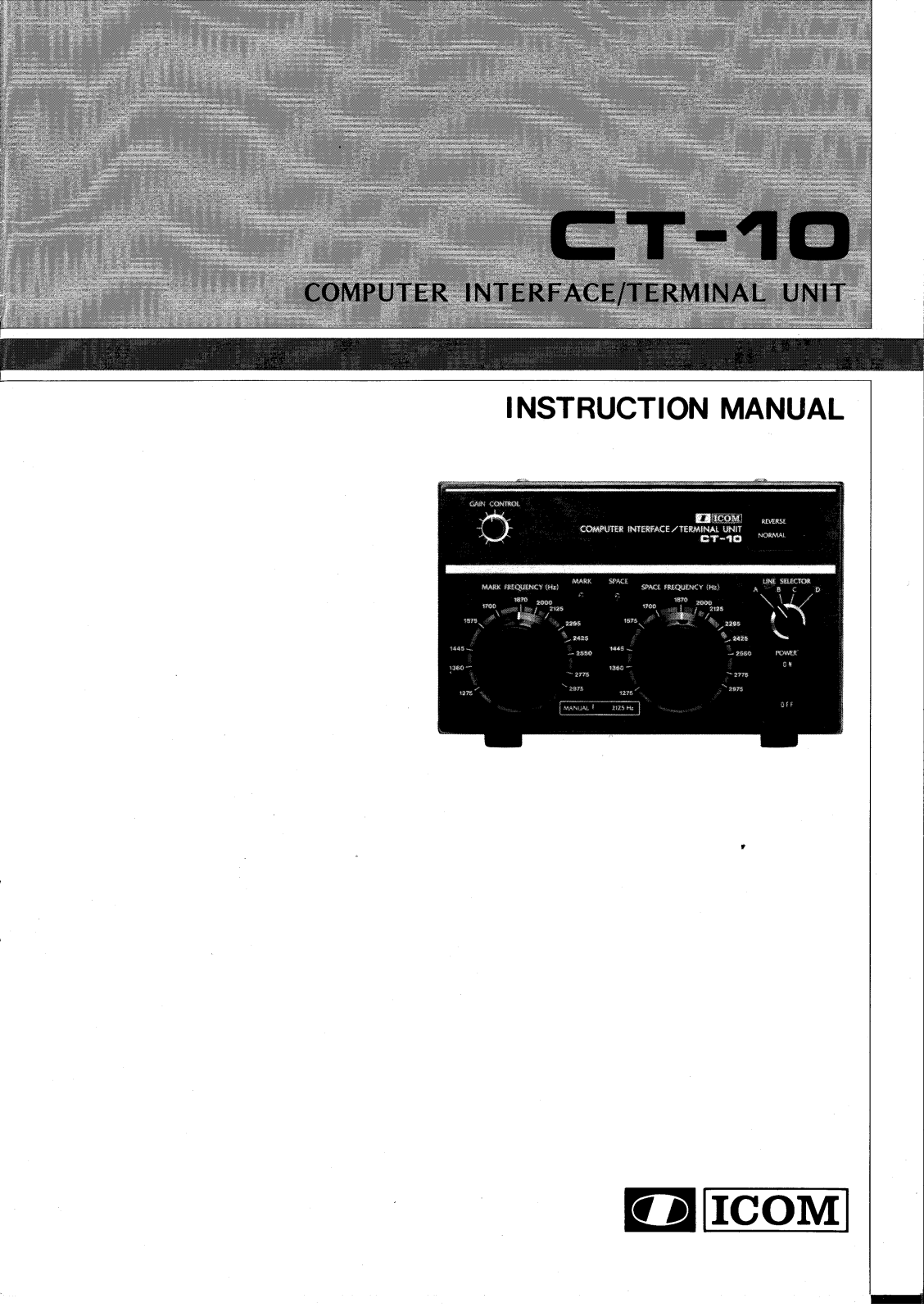 Icom CT-10 User Manual