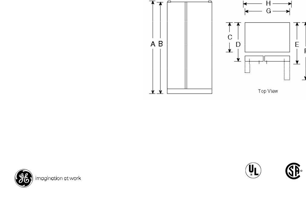 GE GSF26KHW Specification