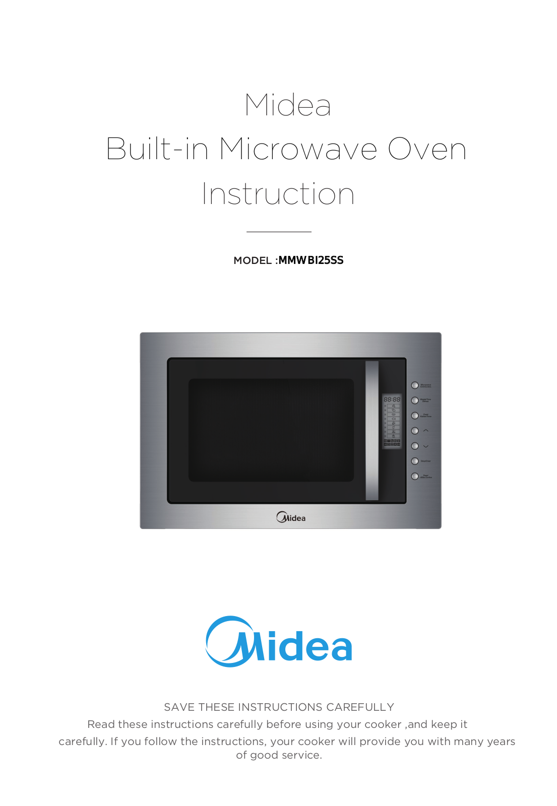 Midea MMWBI25SS User Manual