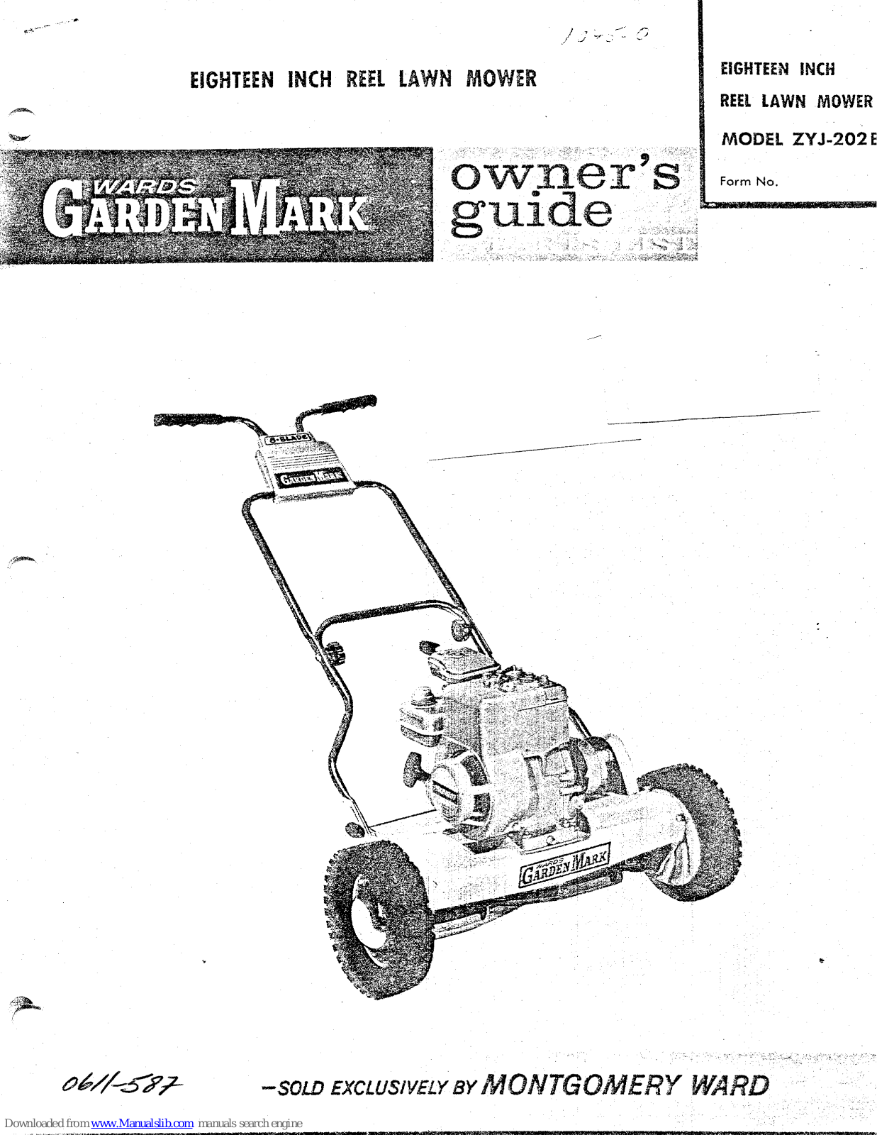 Wards Garden Mark ZYJ-202B Owner's Manual