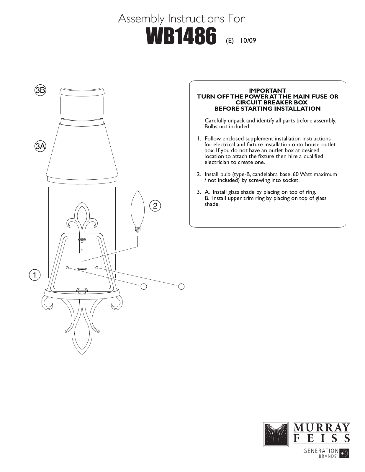 Feiss WB1486 User Manual