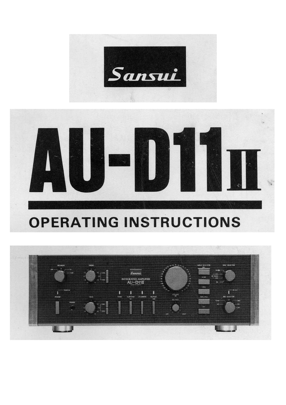 Sansui AUD-11 Mk2 Owners manual