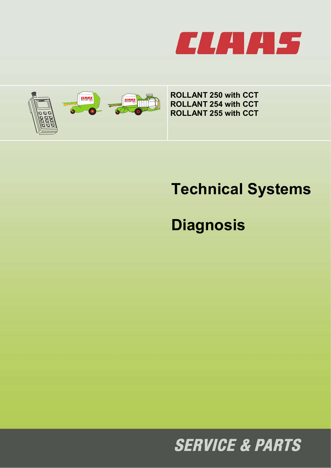 Claas Rollant 250, Rollant 255, Rollant 254 Service Manual