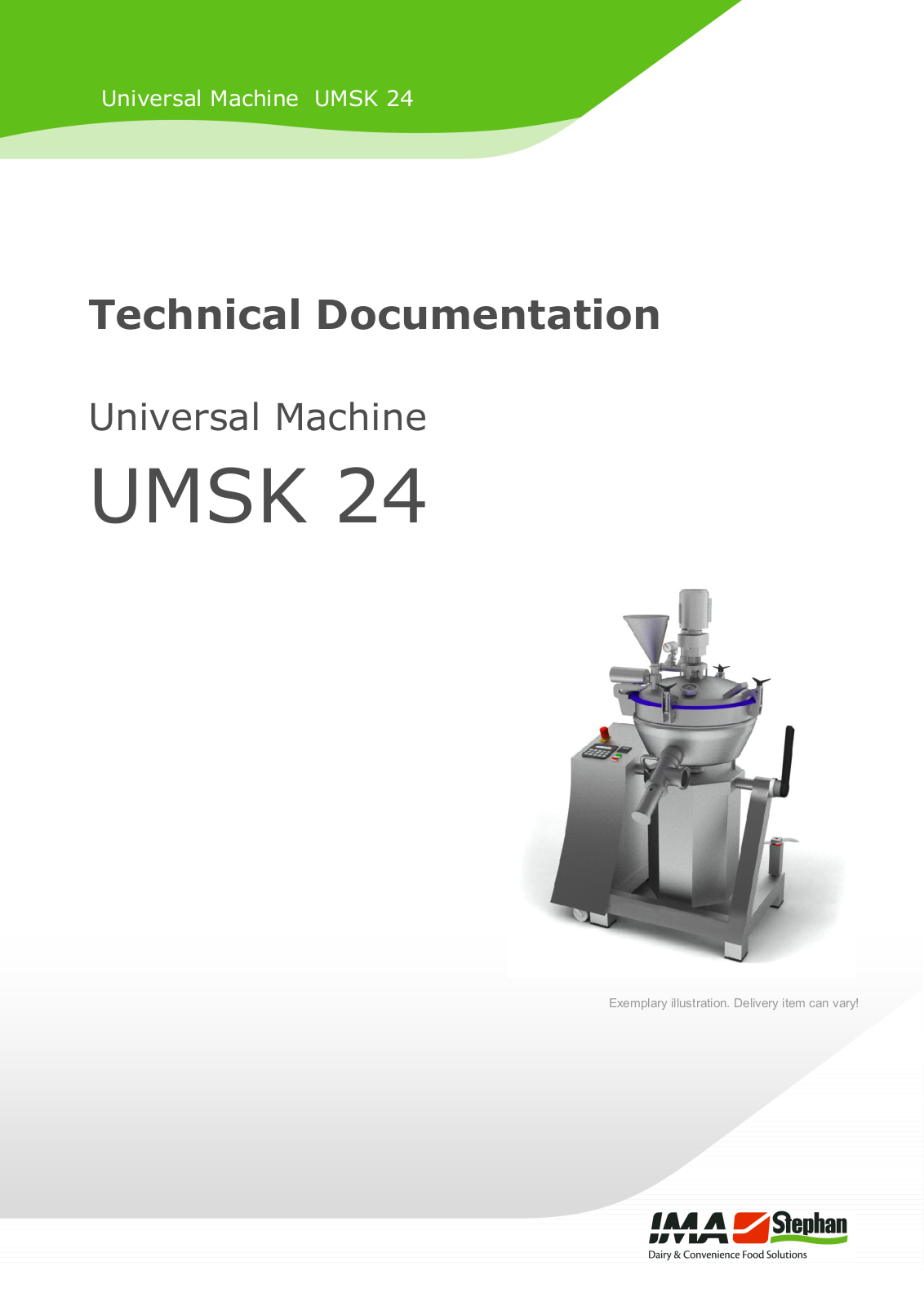 STEPHAN UMSK 24 Technical Documentation