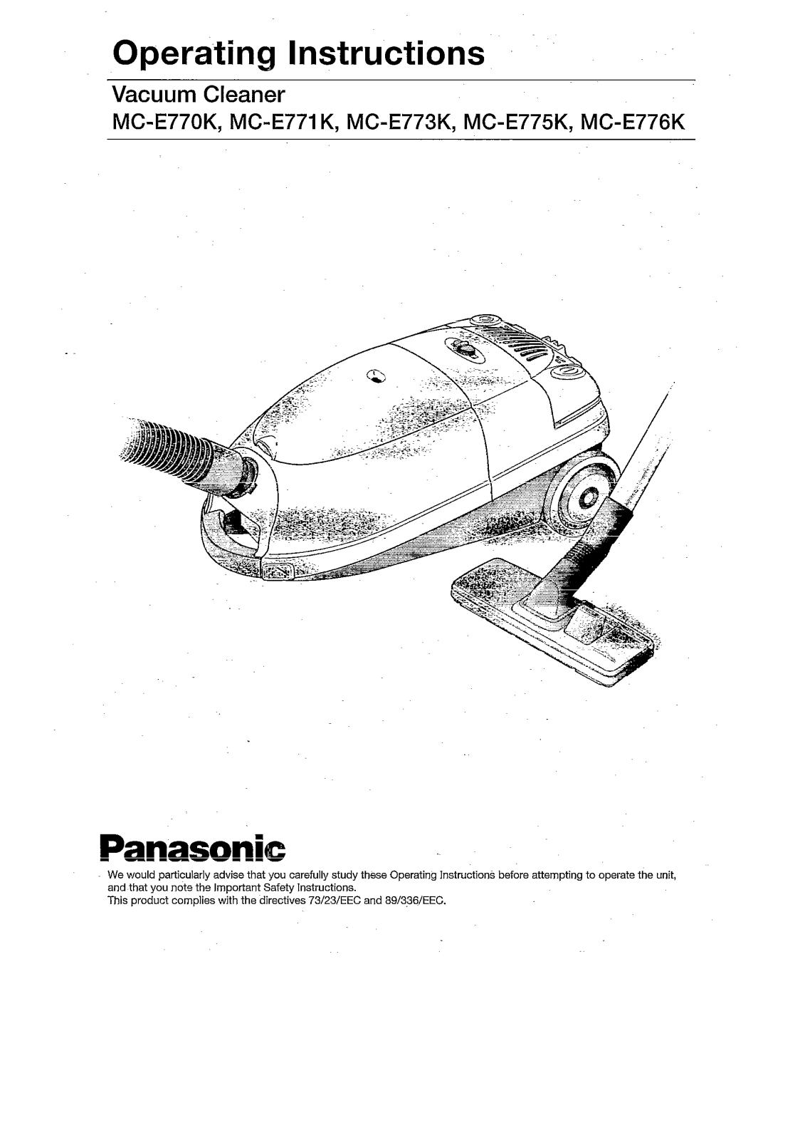 Panasonic MC-E771 User Manual