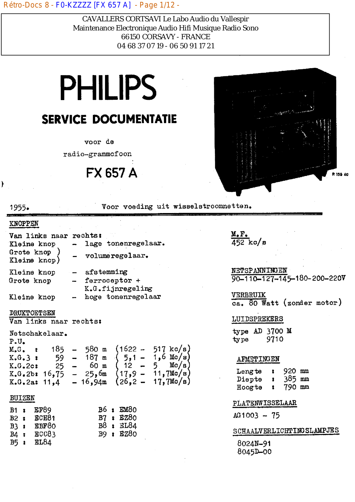 Philips fx 657 a Datasheet - ManualMachine.com