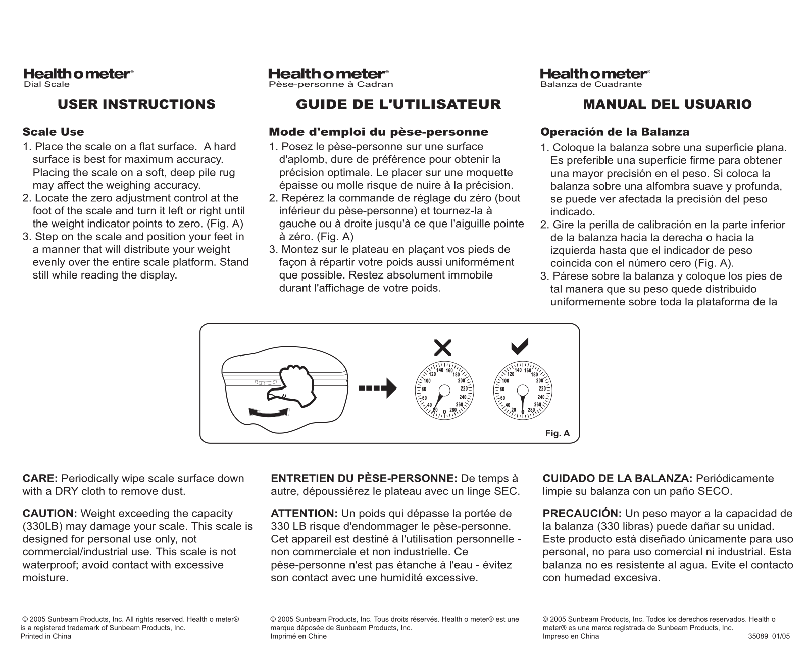 Health o meter HAB508-01 Owner's Manual