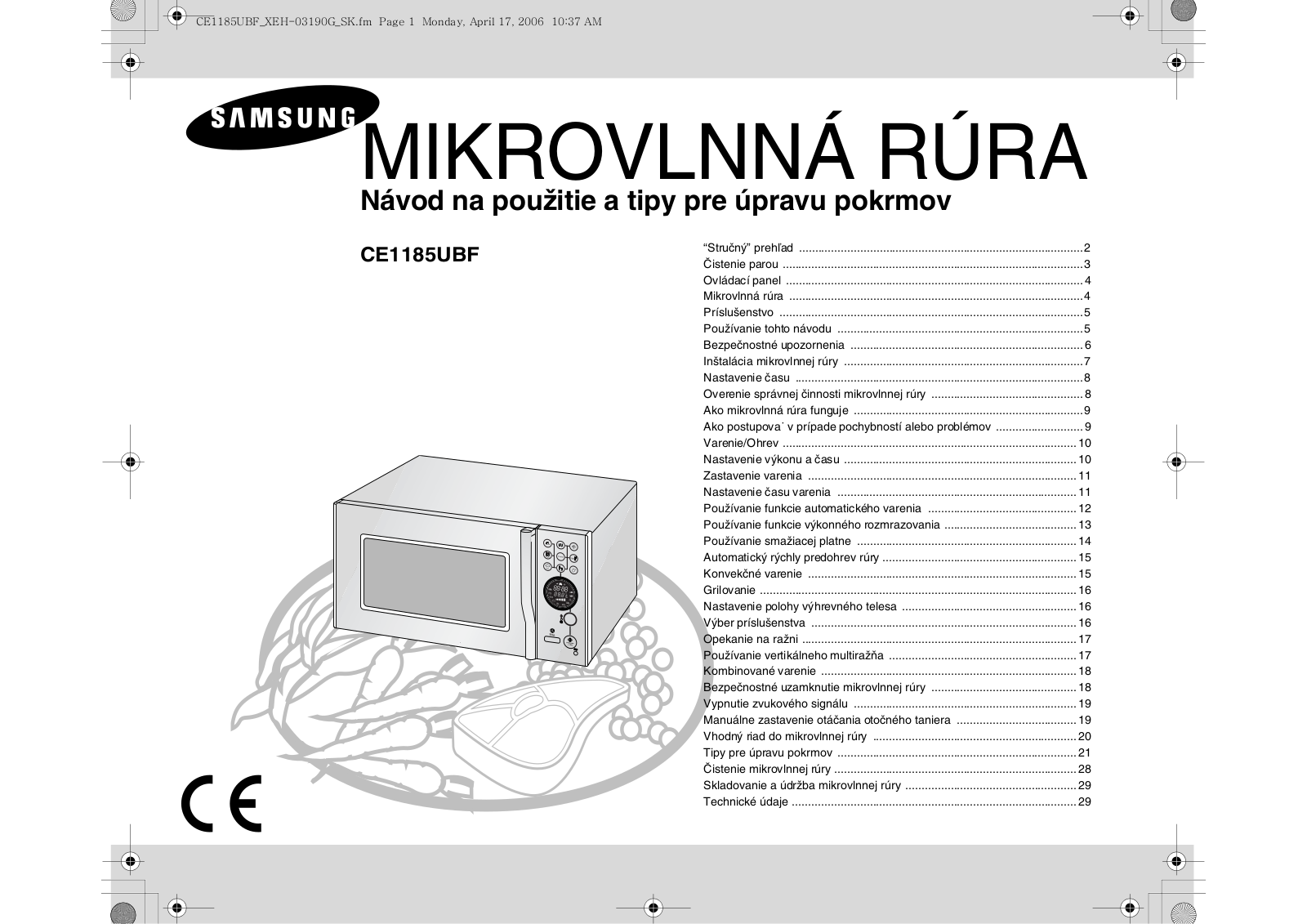 Samsung CE1185UBF User Manual