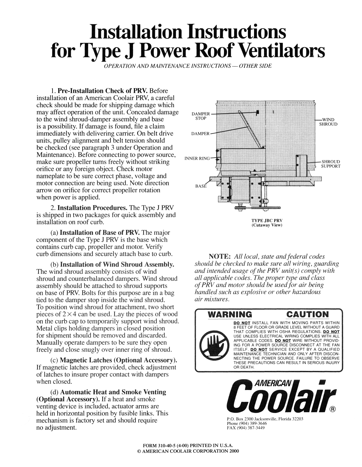 Coolair J Instructions - ManualMachine.com