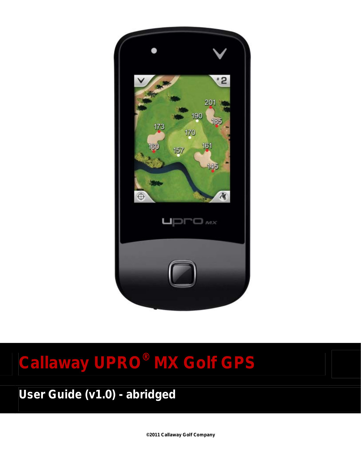 Callaway Upro MX Golf GPS User Manual