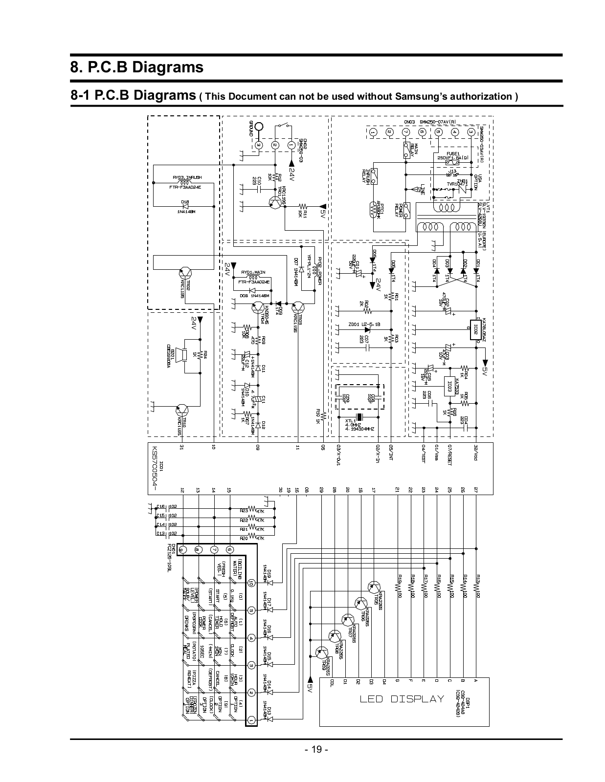 SAMSUNG M1833NR Schematic PCB Diagram