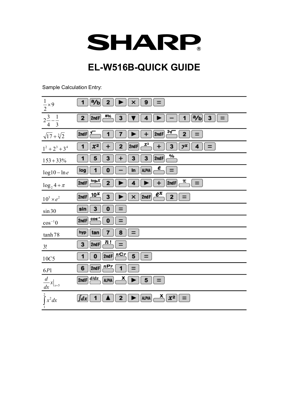 Sony EL-W516B User Manual