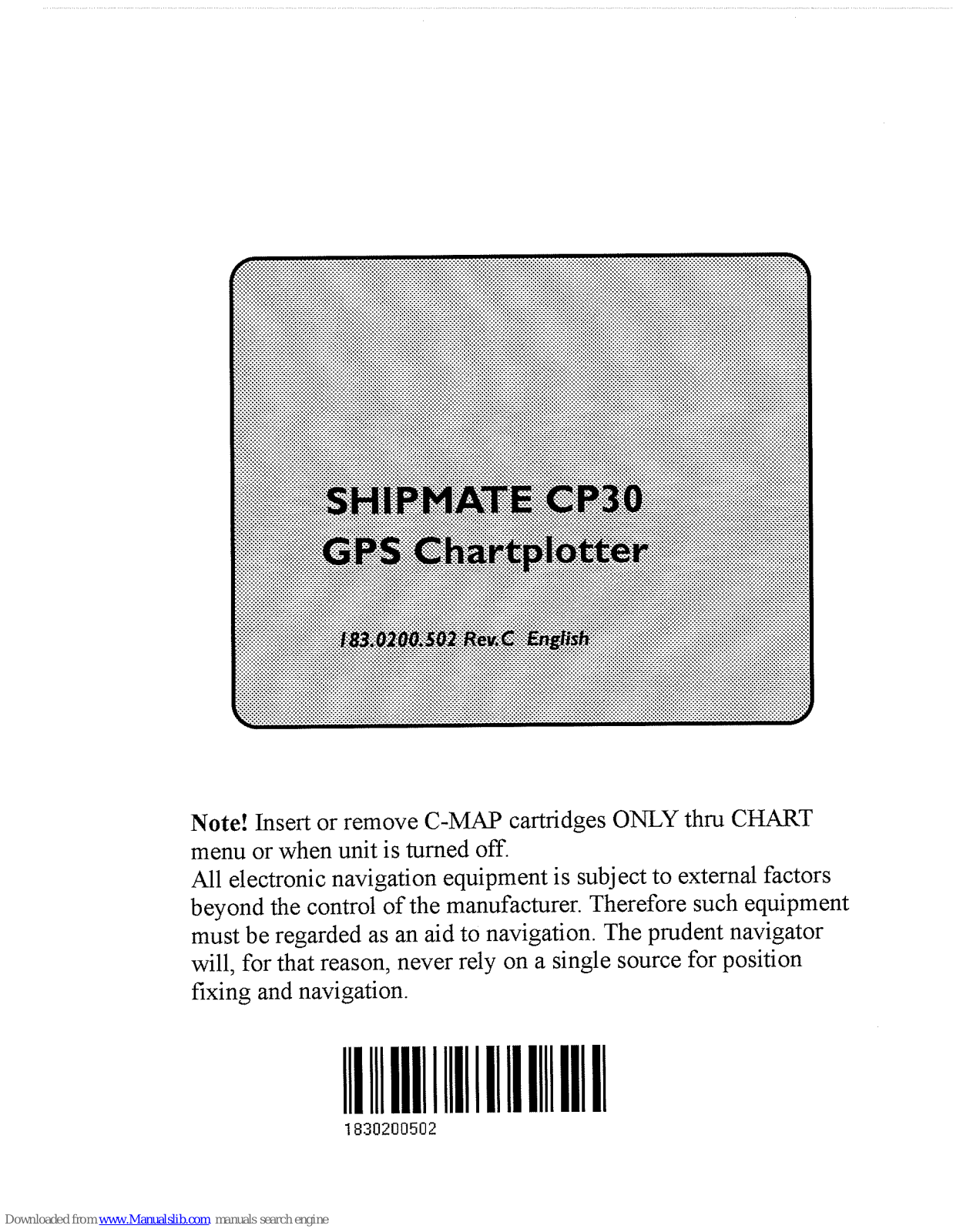 Simrad Shipmate CP30 Operator's Manual