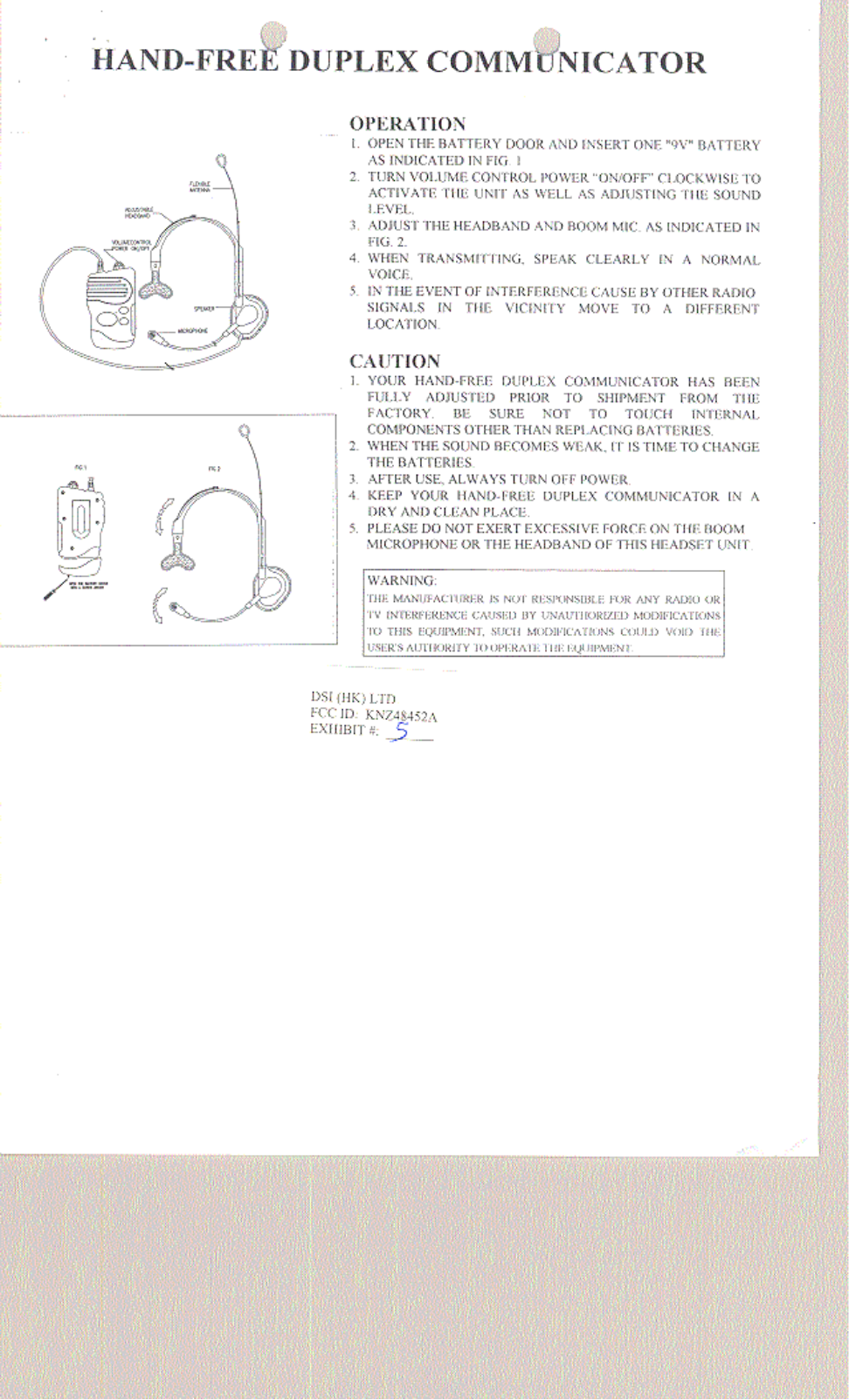 DSI 48452A Users Manual