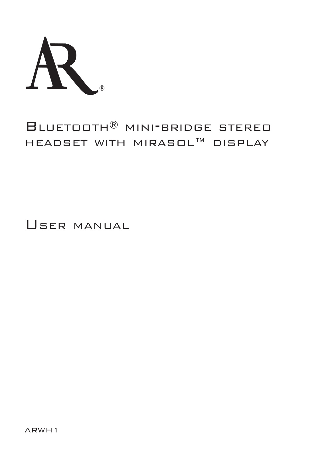 Acoustic Research ARWH1 User Manual