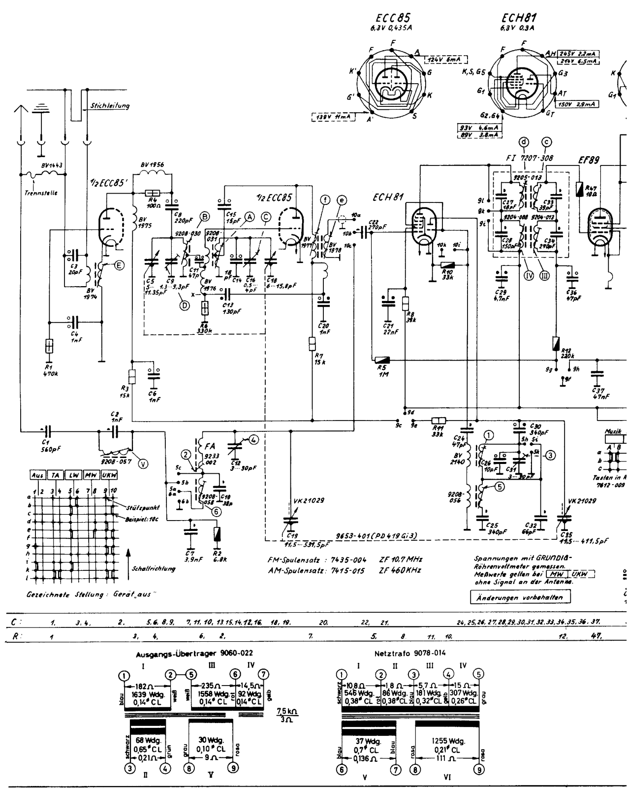 Grundig 2077 Schematic