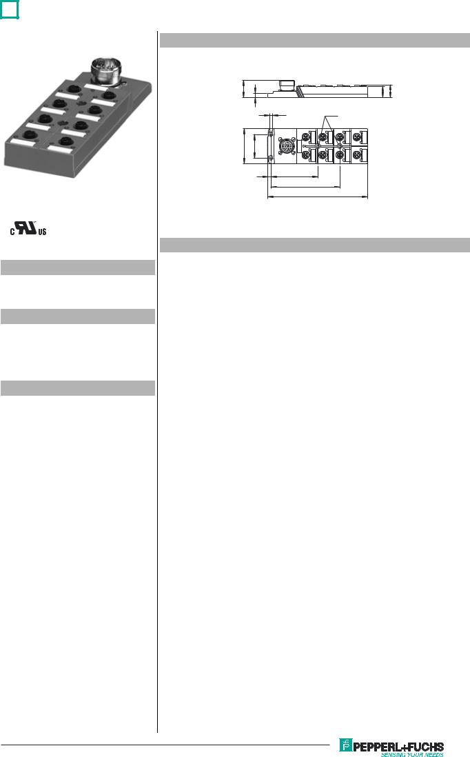 Pepperl Fuchs V1-8A-E2-M23 Data Sheet