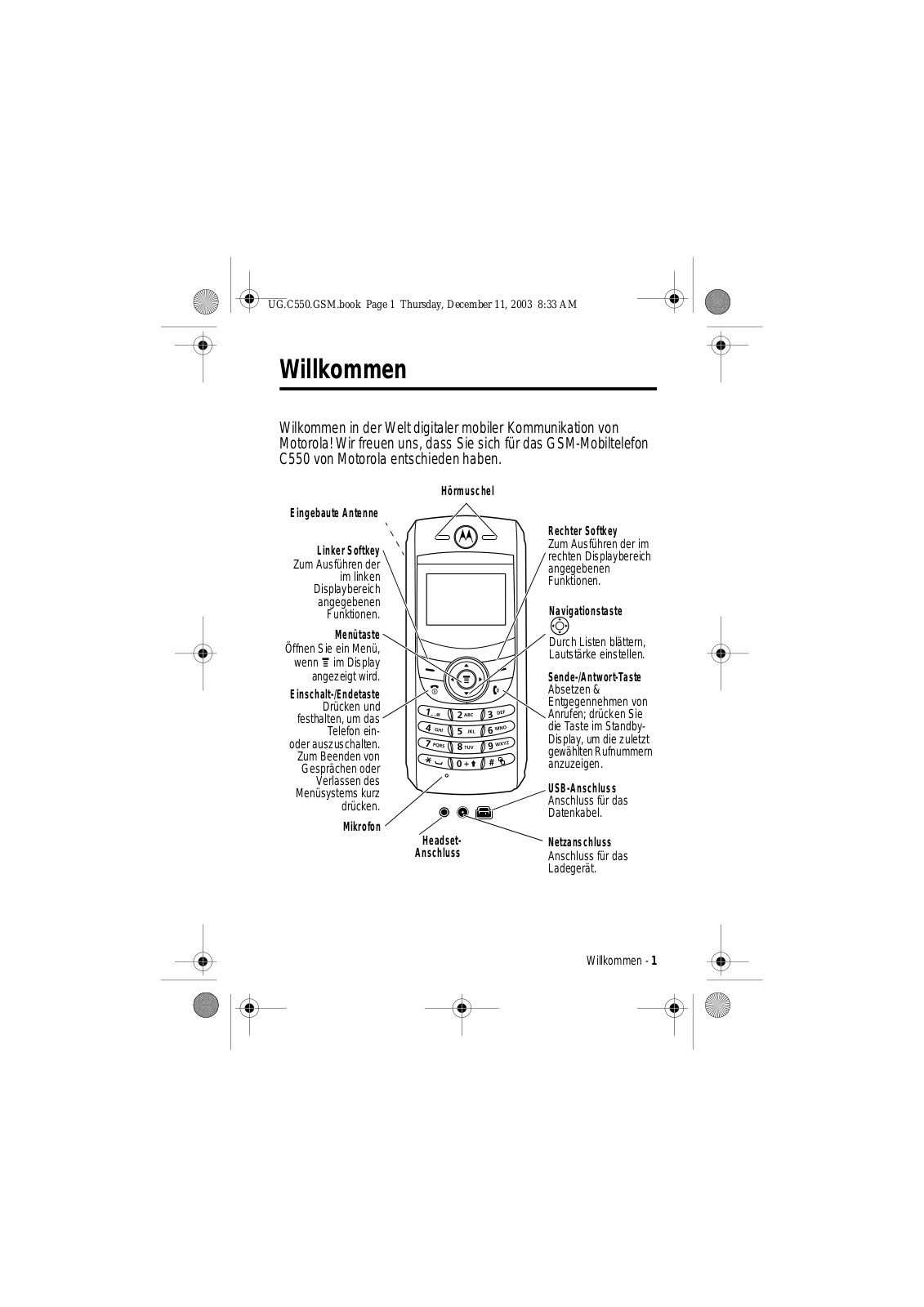 Motorola C550 User Manual